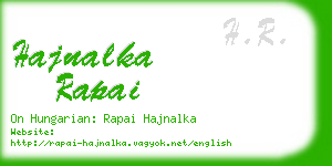 hajnalka rapai business card